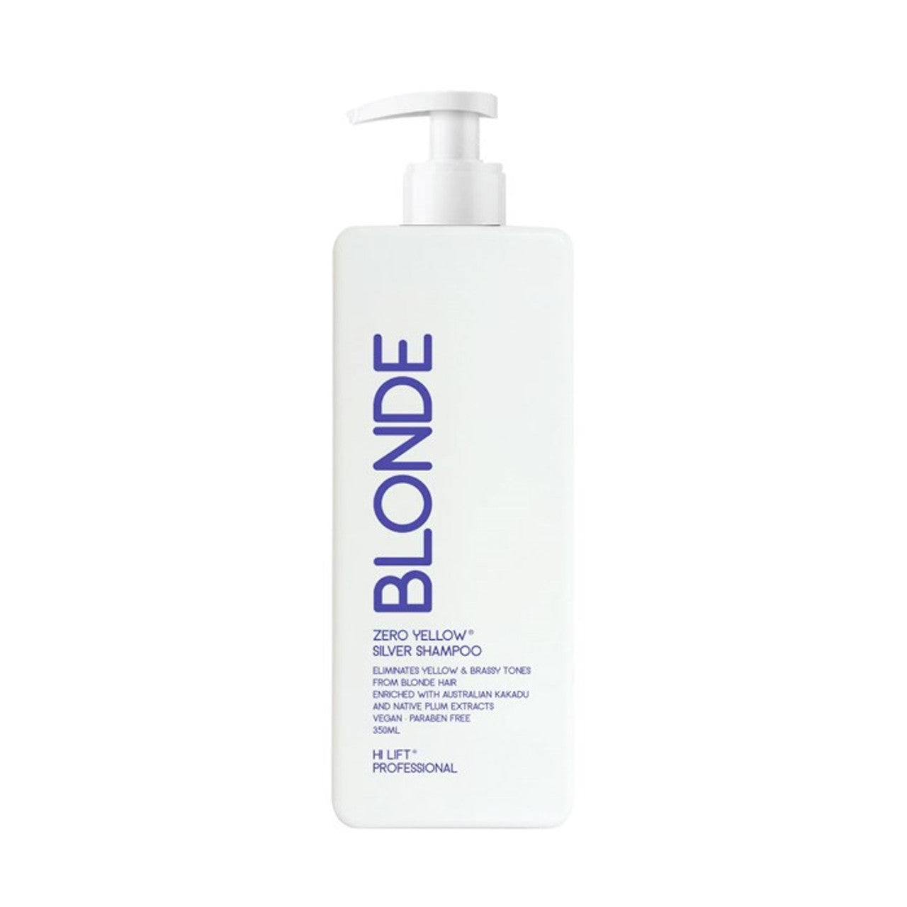 Hi Lift Blonde Zero Yellow Silver Shampoo - 350ml